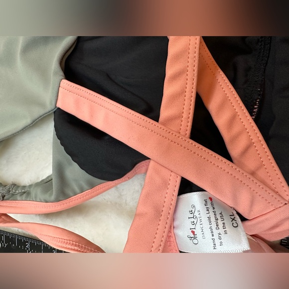 Oh La La Dancewear 2 piece Child Xl orange/pink black groups at condition - Picture 6 of 6